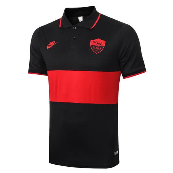 Polo AS Roma 2019-2020 Negro Rojo